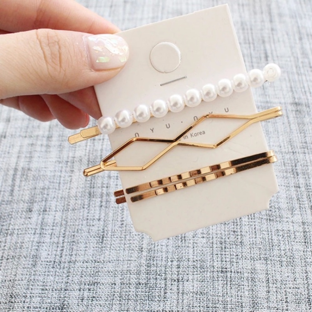 🆕 LINA Gold Pearl Hair Pin Set
